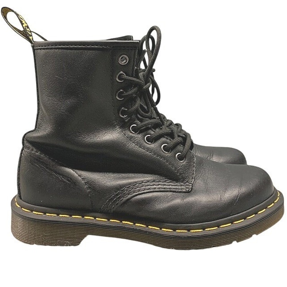 Dr Martens 1460 Combat Boots Women's US 7 EU 38 Black Leather Lace Up Classic